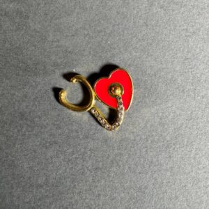 پین فلزی قلب و استتوسکوپ گلد