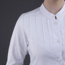 روپوش پزشکی یقه ایستاده مدل خطی