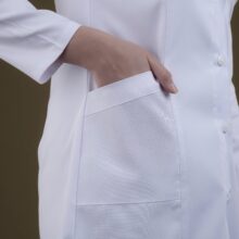 روپوش پزشکی یقه ایستاده مدل خطی