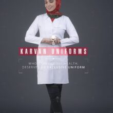 روپوش سفید مدل جیب بالا نقاب دار
